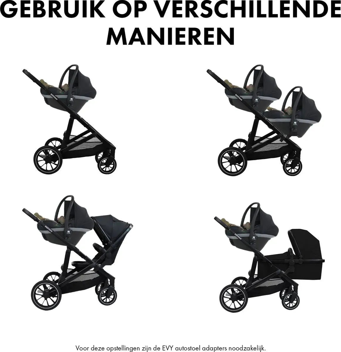 Deryan Adaptateur de siège auto Evy pour Maxi Cosi /Cybex/Nuna