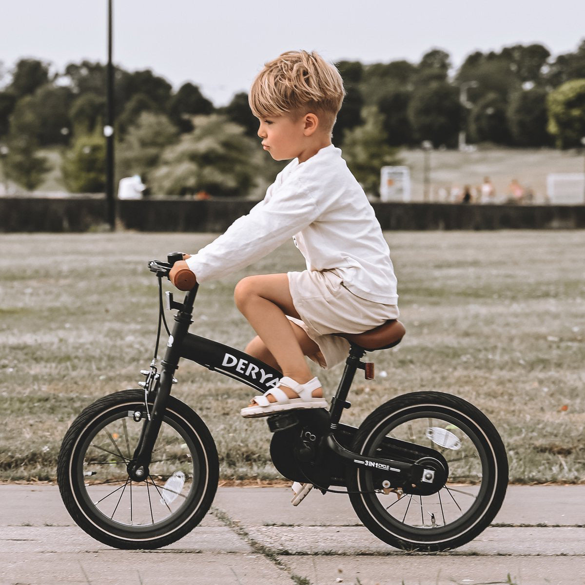 Vélo de luxe pour enfants 14 pouces - 3 en 1 - vélo d'équilibre - Rose