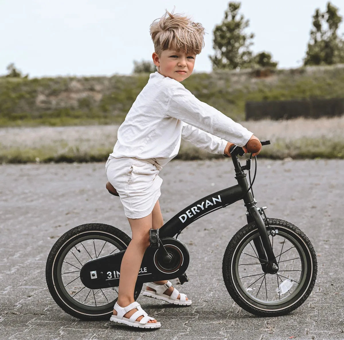 Vélo enfant de luxe 12 pouces - 3 en 1 - vélo de marche Rose