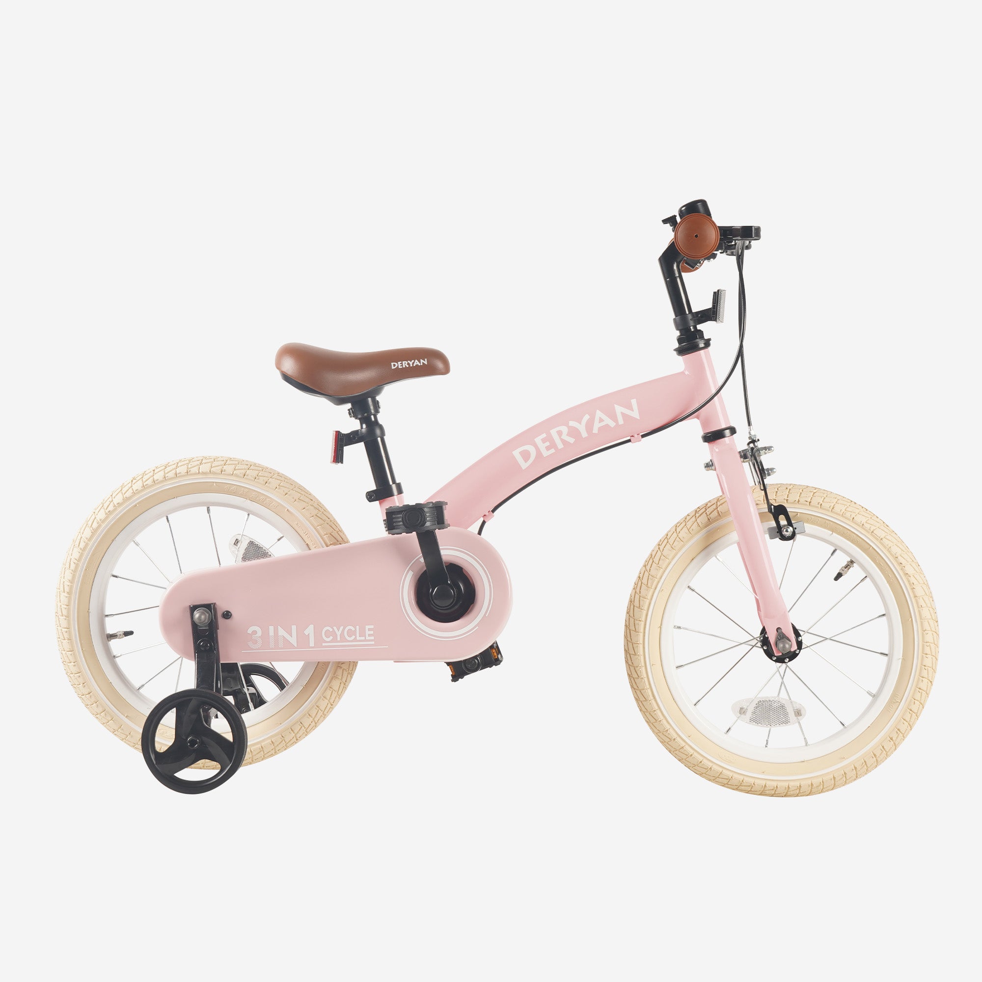 Vélo de luxe pour enfants 14 pouces - 3 en 1 - vélo d'équilibre - Rose