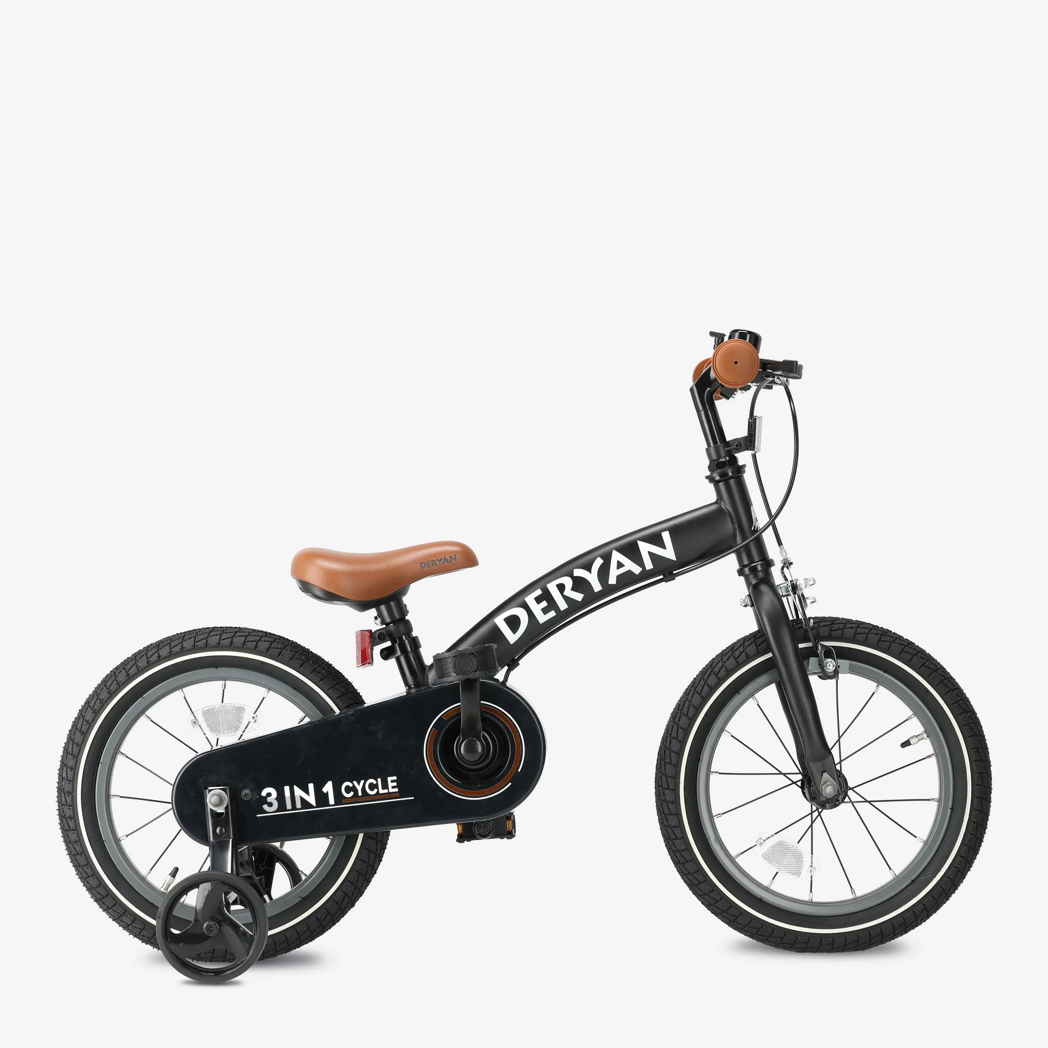 Vélo de luxe pour enfants 12 pouces - 3 en 1 - vélo d'équilibre Noir