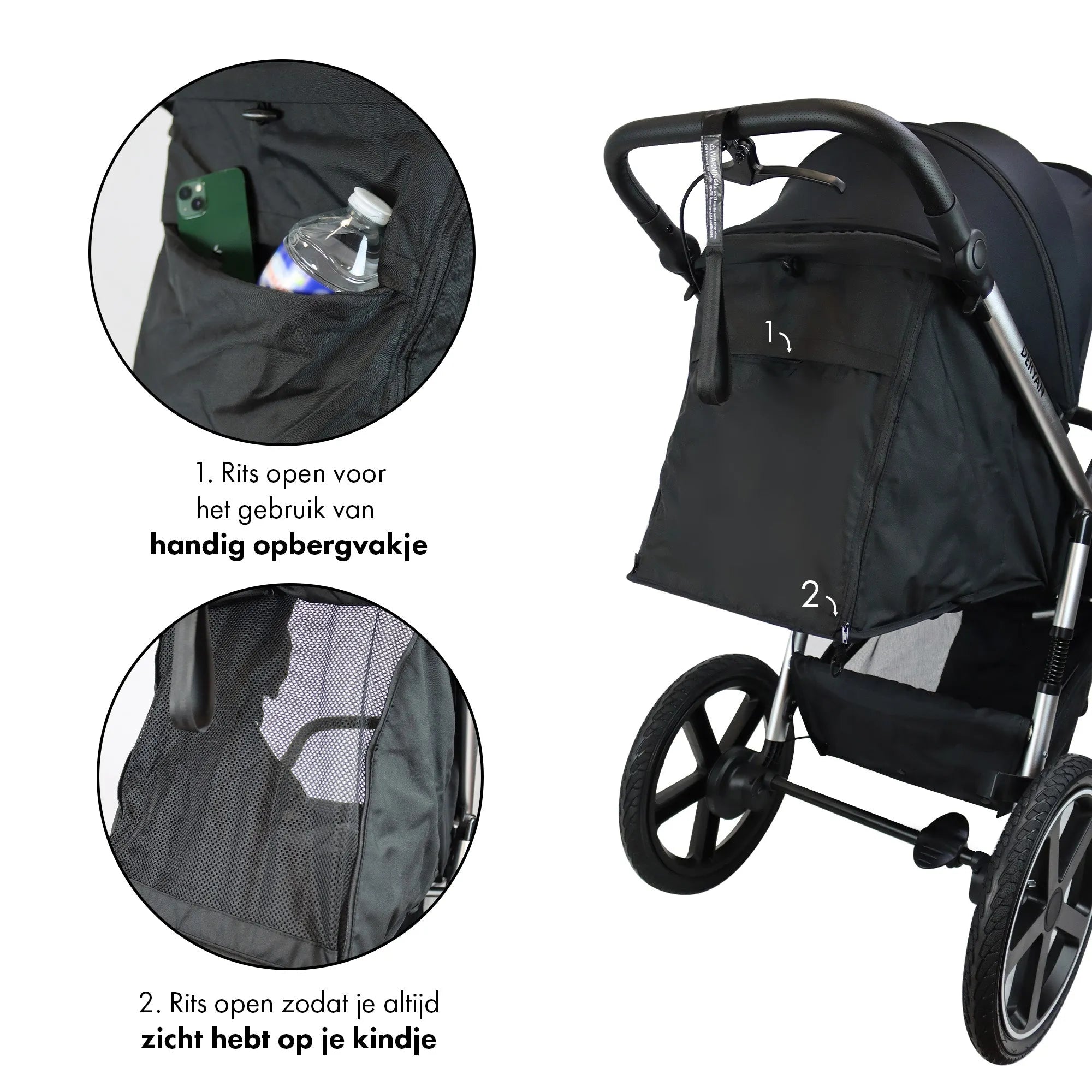 Bolt Hard Running Pram Noir