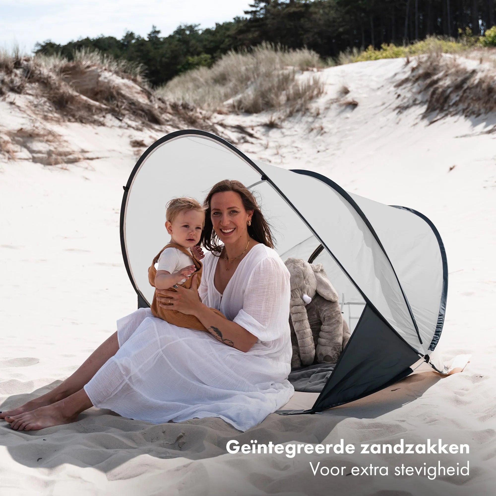 Strandtent XXL Zilver