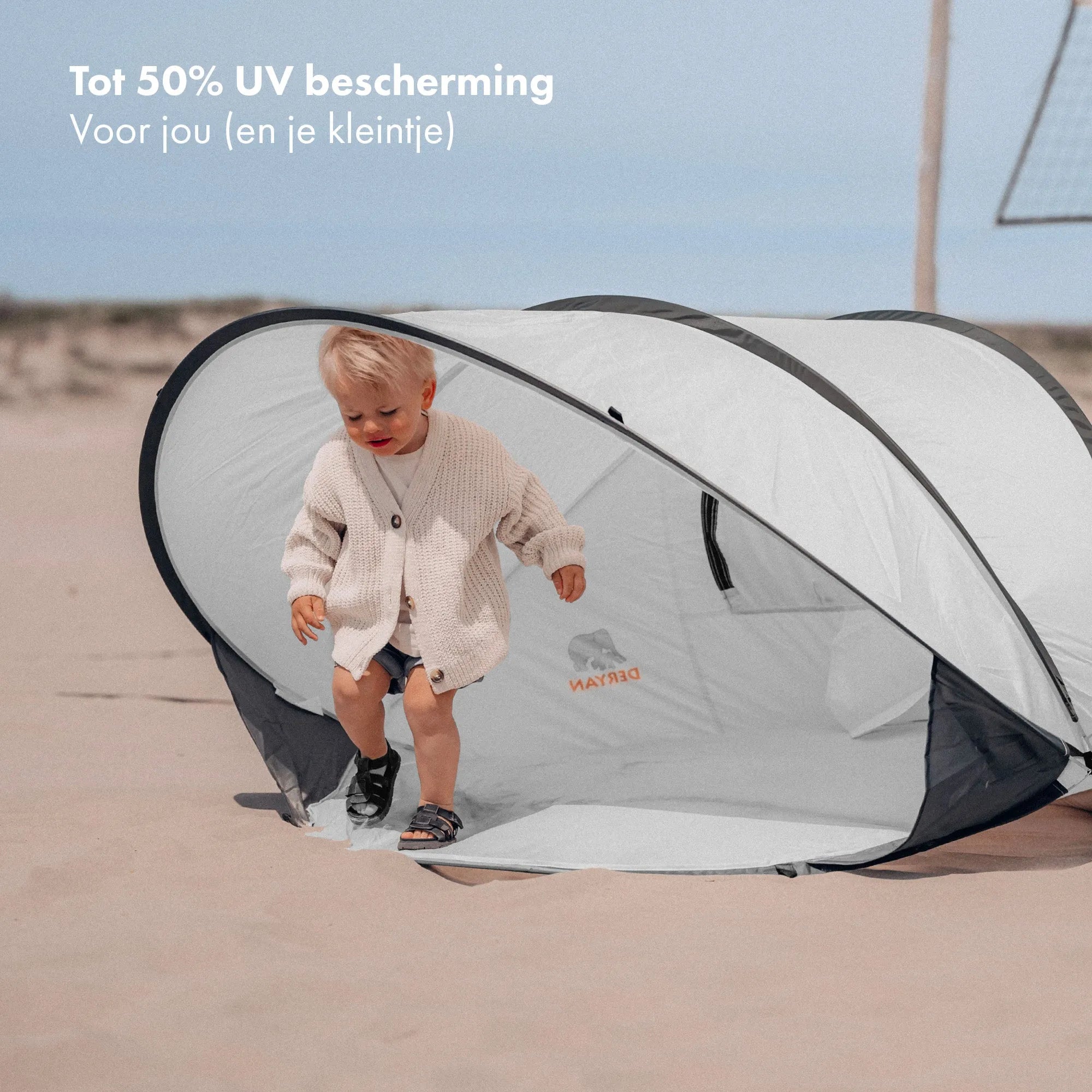 Strandtent XXL Zilver