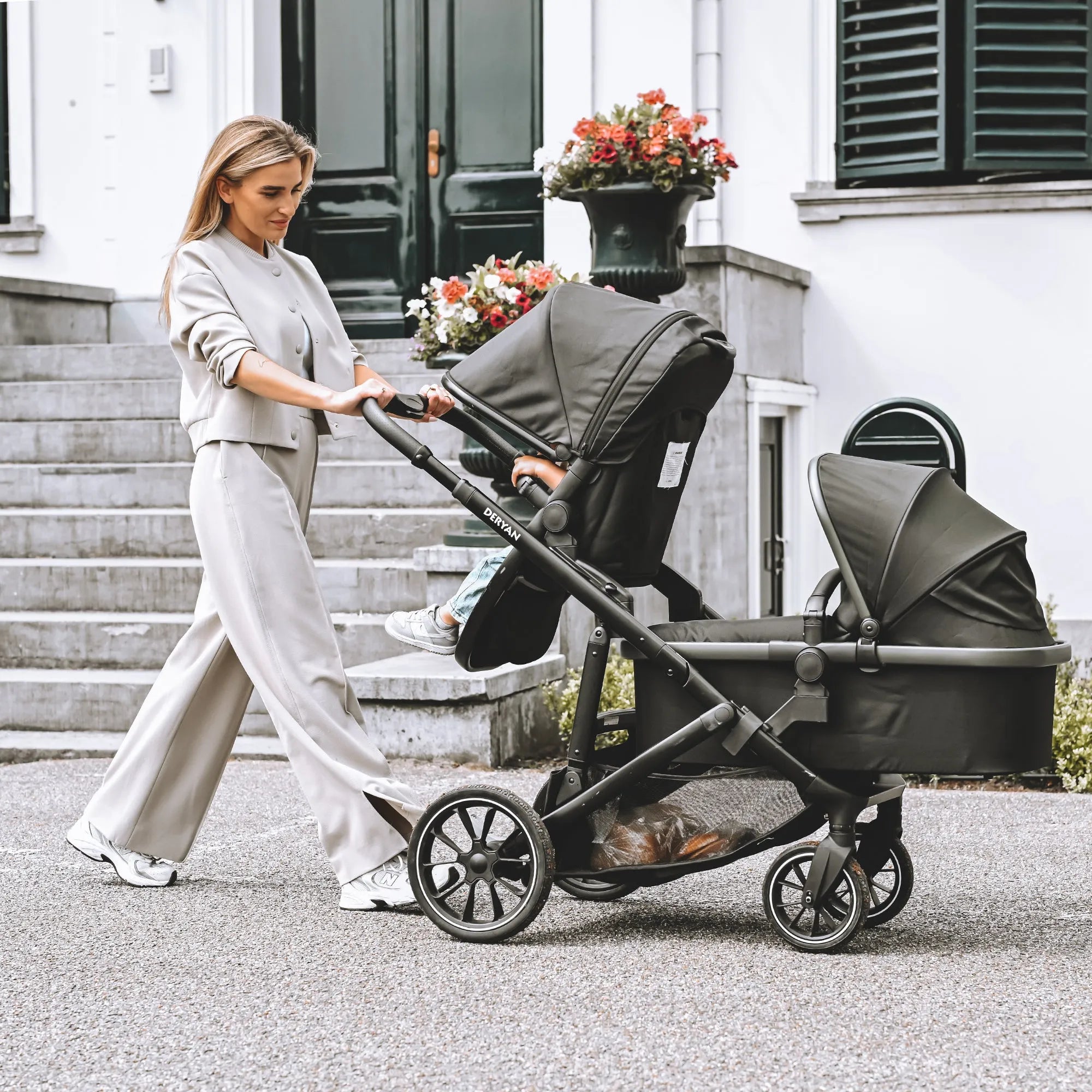 EVY V2 Duo Pram Noir 2 en 1