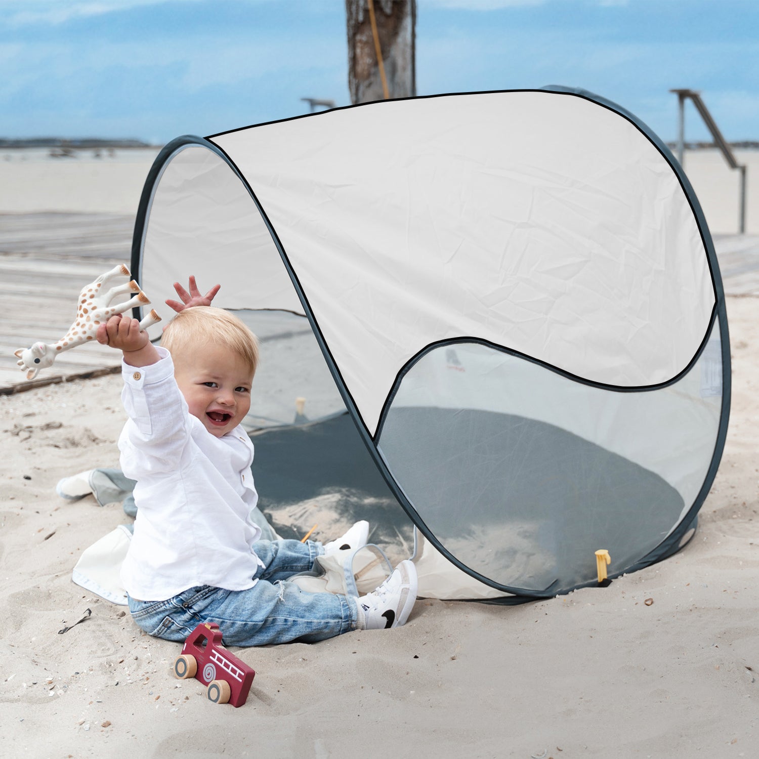 Pavillon de plage argent