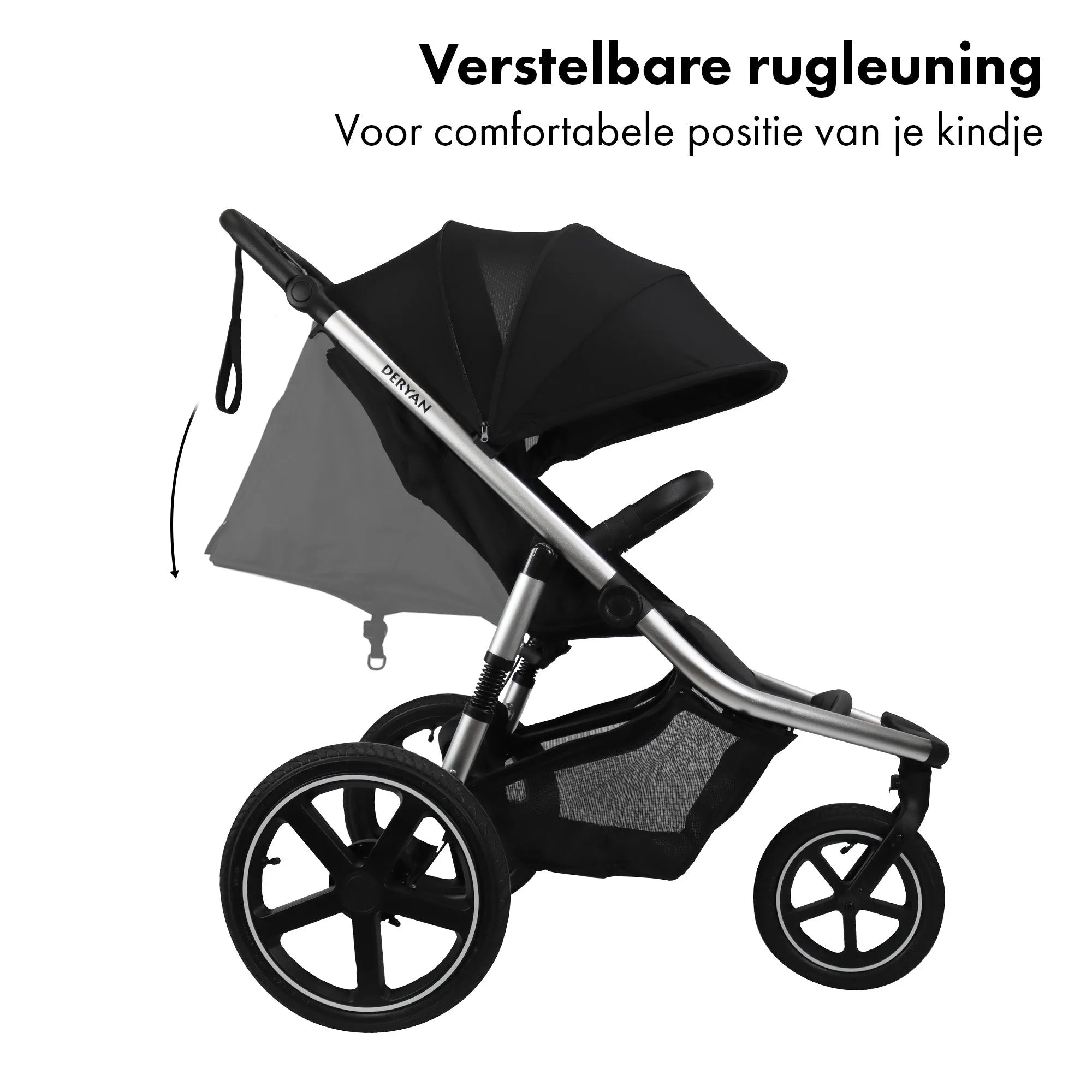 Bolt Hardrunning Pram Frame Black Aluminium Frame