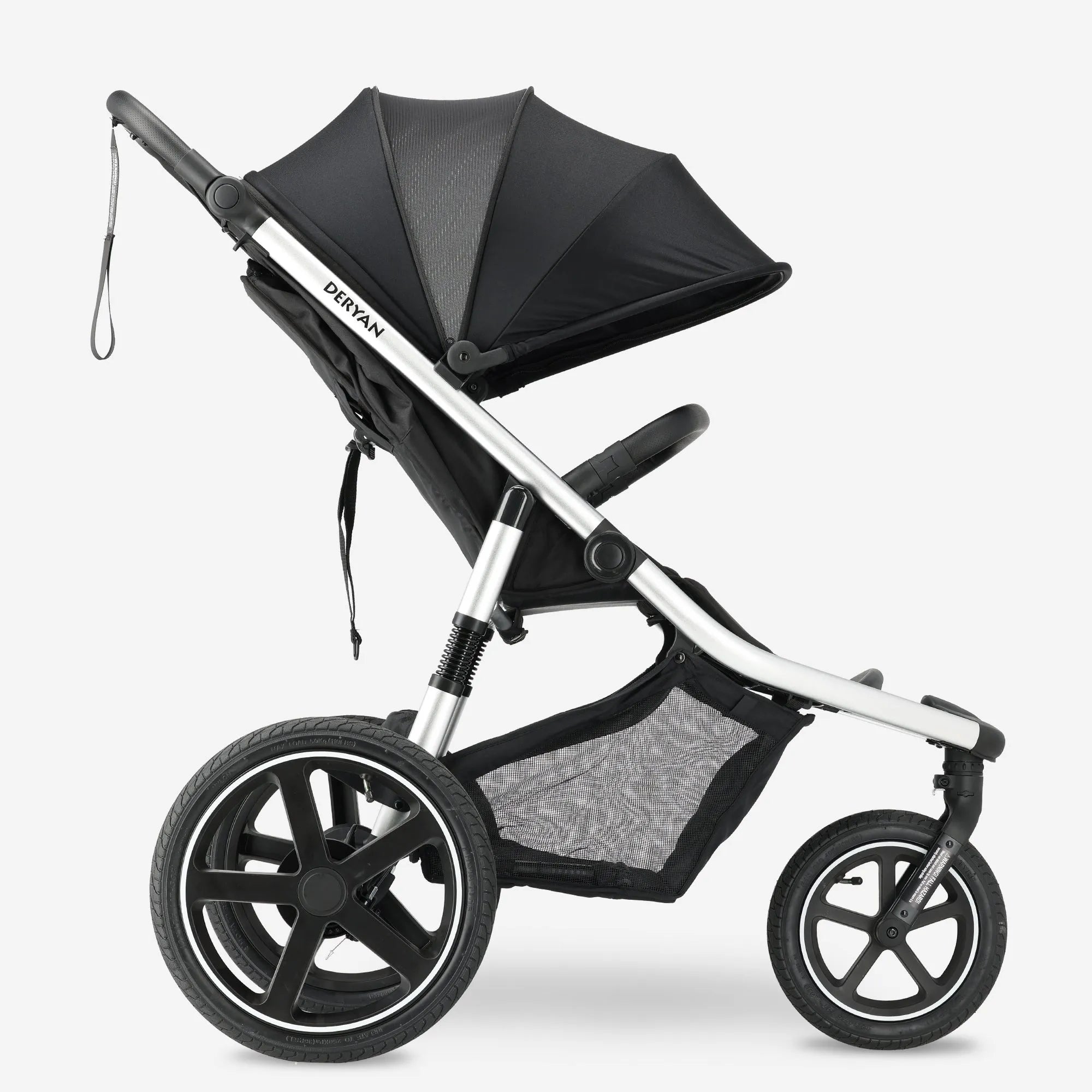 Poussette de jogging Bolt Châssis en aluminium noir