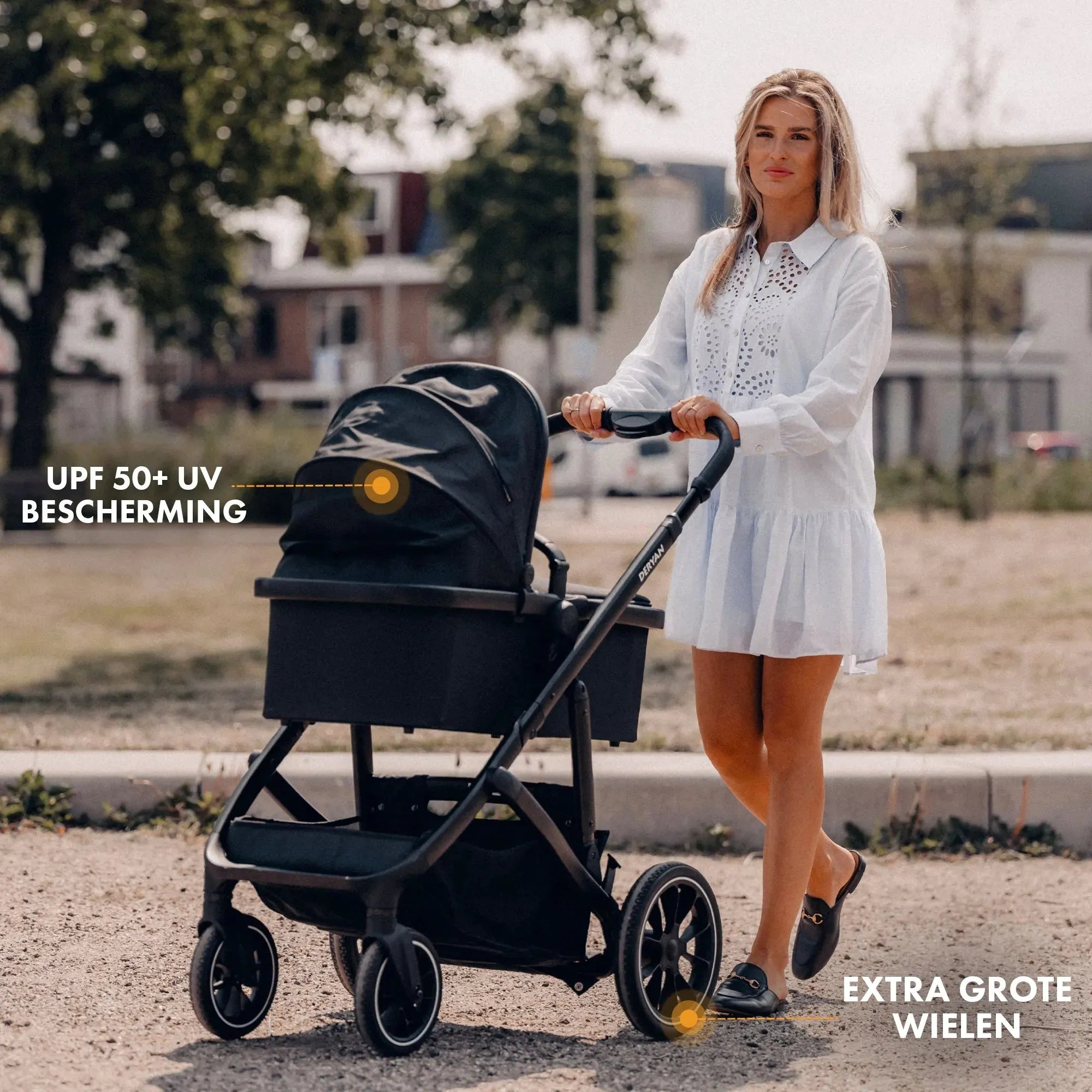 EVY V2 Duo Pram Noir 2 en 1